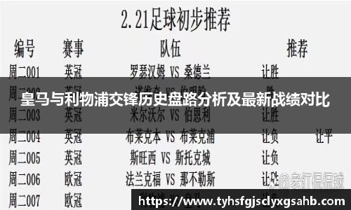 皇马与利物浦交锋历史盘路分析及最新战绩对比