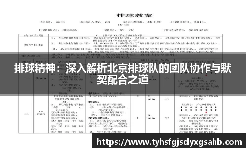 排球精神：深入解析北京排球队的团队协作与默契配合之道